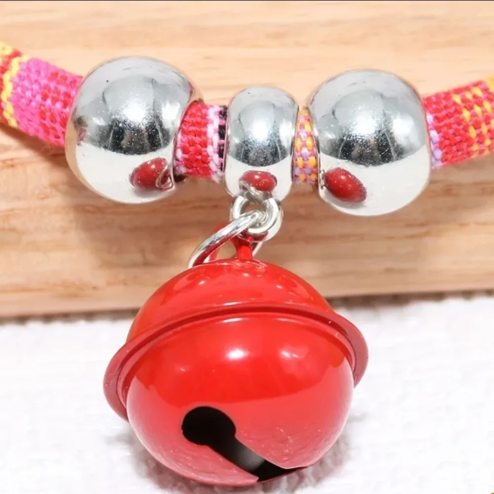 2 Collar SET Black Jingle Bell & Red Jingle bell Cat Collar SET NEW